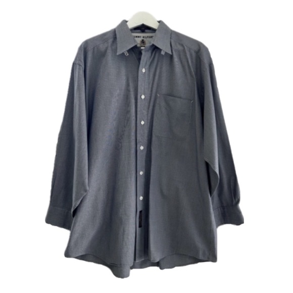 TOMMY HILFIGER | MEN’S VINTAGE 1997 | LONG SLEEVE BUTTON DOWN | BLUE | 16.5 - Picture 9 of 9